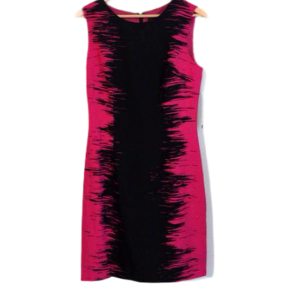 ILE New York Hot Pink Sleeveless Midi‎ Dress 8 NWT